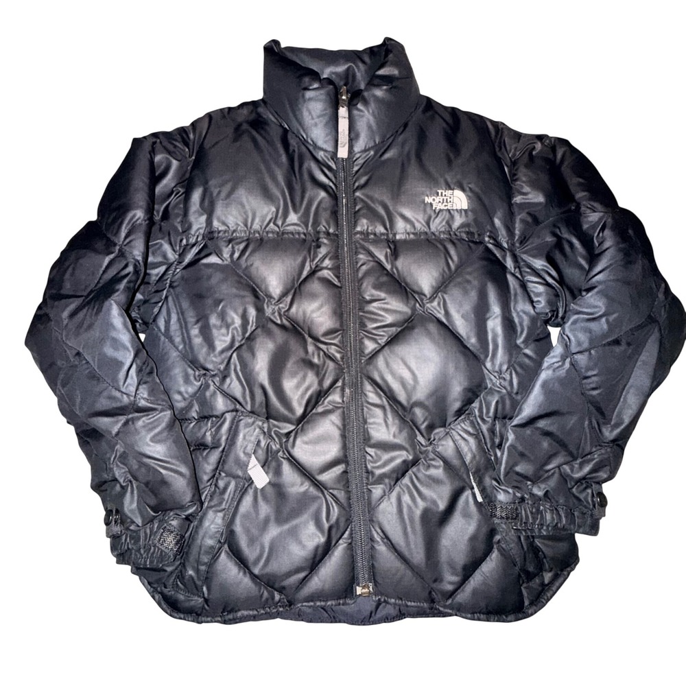 The North Face Puffer Jacket Diamond Quilt Down Gorpcore Girls L Black
